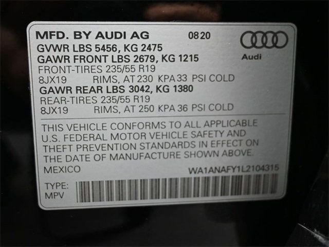 2020 Audi Q5 Titanium Premium 45 TFSI quattro - 22957306 - 6