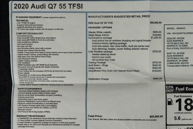 2020 Audi Q7 Premium 55 TFSI quattro - 22632283 - 54