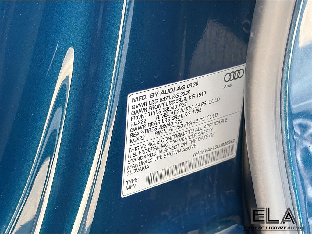 2020 Audi Q8 MATRIX LED! PRESTIFE! S LINE PAK! COLD WEATHER PAK - 23028967 - 33