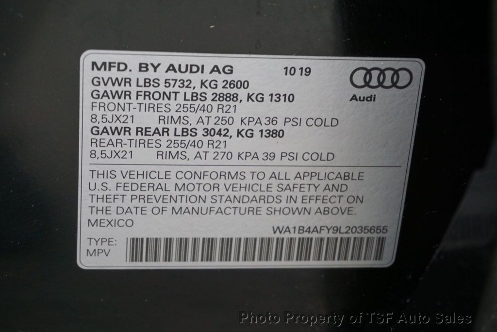 2020 Audi SQ5 Premium Plus 3.0 TFSI quattro 21" WHEELS BLACK OPTIC PK B&O SOUN - 23039165 - 50