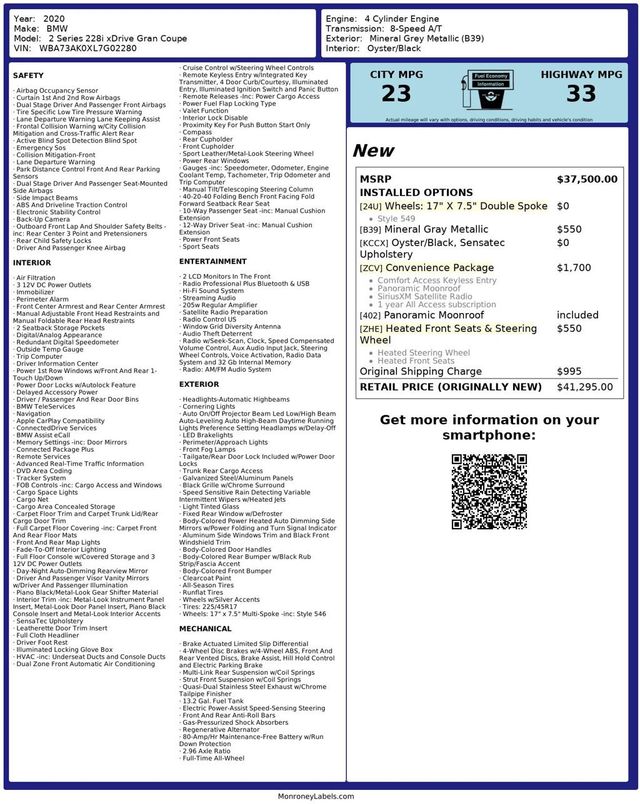 2020 BMW 2 Series 228i xDrive Gran Coupe - 22937802 - 30