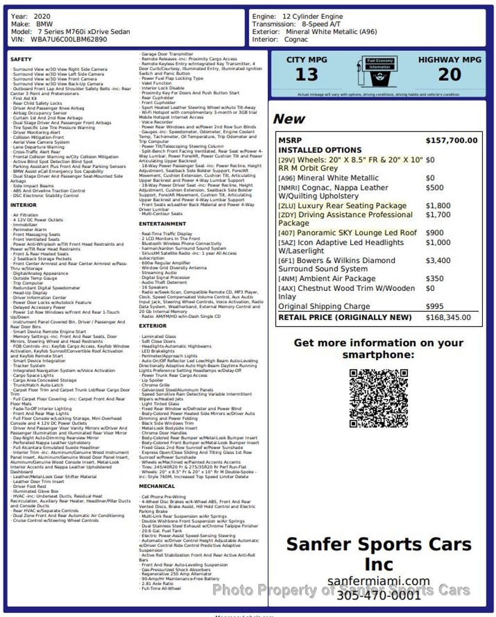 2020 BMW 7 Series M760i xDrive - 22974964 - 64