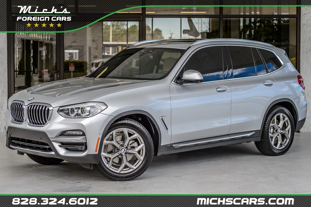 2020 BMW X3 X3 30i sDRIVE SILVER ON TAN NAV BACKUP CAM BLUETOOTH GORGEOUS - 23091431 - 0