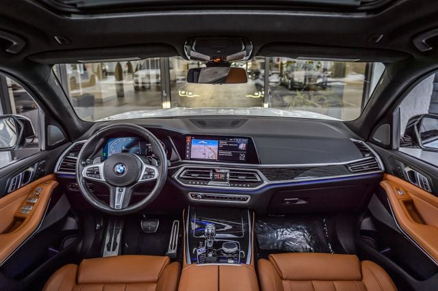 2020 BMW X7 X7 40i xDRIVE M SPORT WHITE ON BROWN NAV PANO ROOF BACKUP CAM - 22977052 - 2