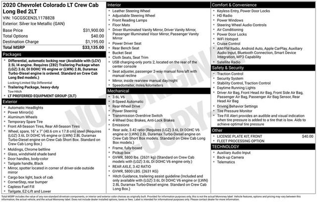 2020 Chevrolet Colorado LT - 23030773 - 5