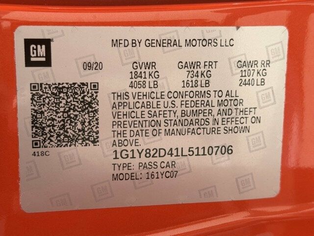 2020 Chevrolet Corvette 2dr Stingray Convertible Z51 w/3LT - 23093955 - 39