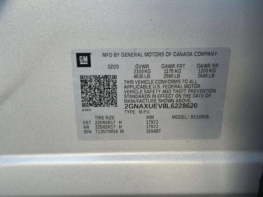 2020 Chevrolet Equinox AWD 4dr LT w/1LT - 22997388 - 25