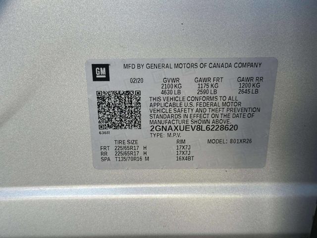 2020 Chevrolet Equinox AWD 4dr LT w/1LT - 22997388 - 25