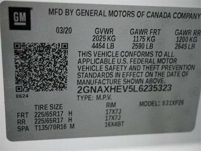 2020 Chevrolet Equinox FWD 4dr LS w/1LS - 22975190 - 8