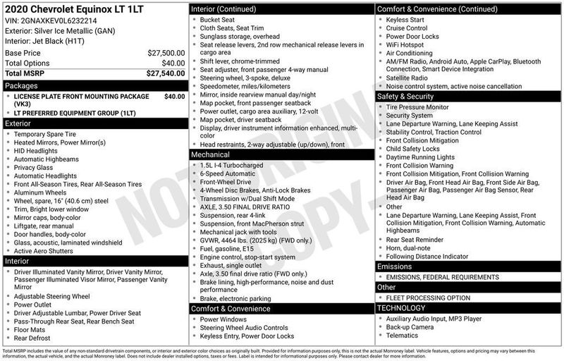2020 Chevrolet Equinox FWD 4dr LT w/1LT - 22939102 - 5