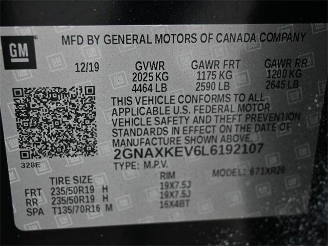 2020 Chevrolet Equinox FWD 4dr LT w/1LT - 22940921 - 7