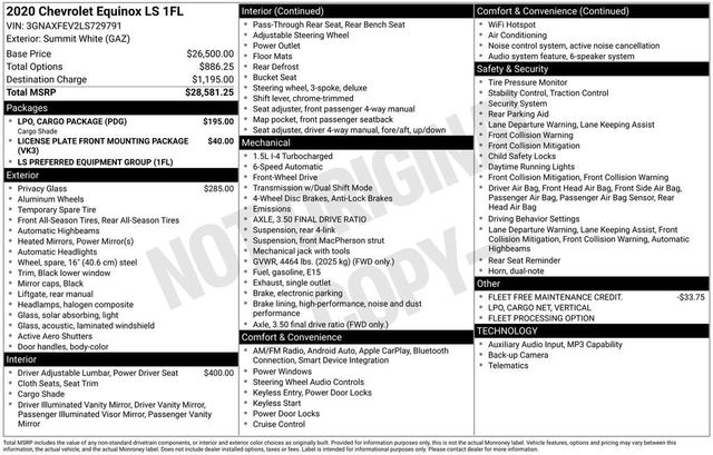 2020 Chevrolet Equinox LS - 23045256 - 5