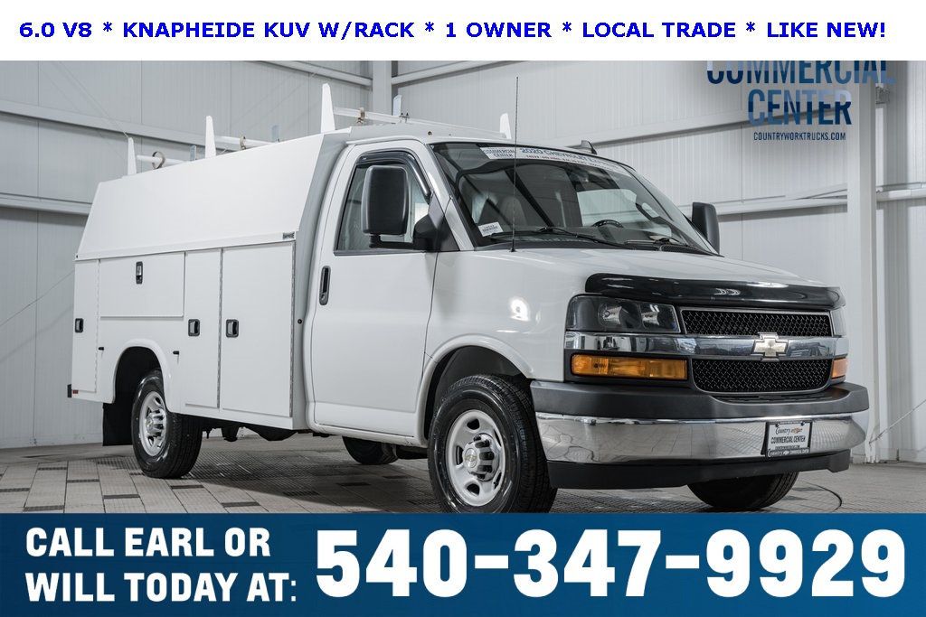 2020 Chevrolet Express Commercial Cutaway EXPRESS 3500 CUTAWAY * 6.0 V8 * KNAPHEIDE KUV W/RACK * 1 OWNER - 22742729 - 0