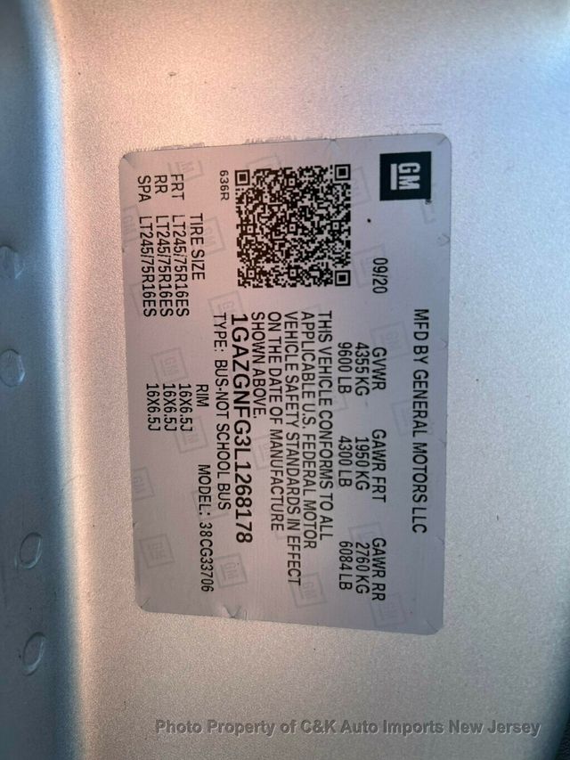 2020 Chevrolet Express Passenger 3500 155" LS EXTD WB,15 PASSENGER SEATING,REAR PARK ASSIST,6.0 - 22991455 - 44