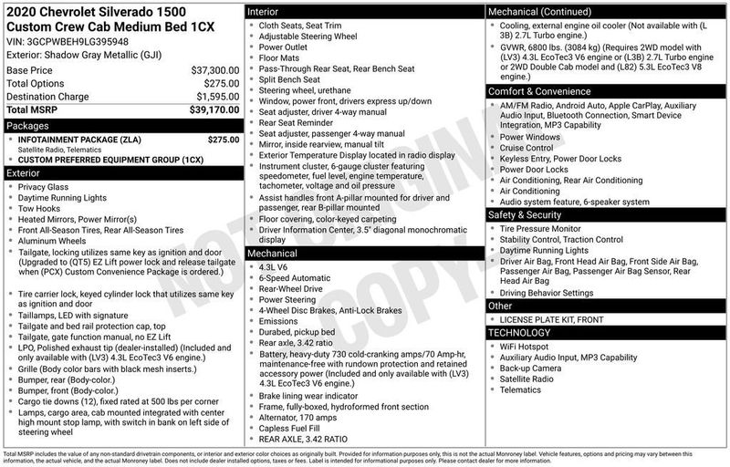 2020 Chevrolet Silverado 1500 Custom - 23053921 - 5