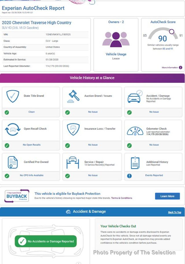 2020 Chevrolet Traverse AWD HIGH COUNTRY W/HIGH COUNTRY PREFERRED EQUIPMENT - 23004232 - 12