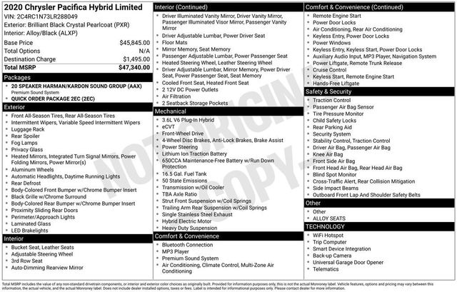 2020 Chrysler Pacifica Limited - 22932769 - 5