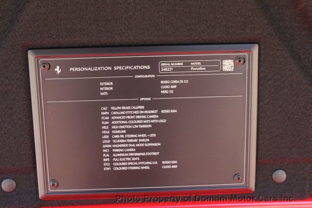 2020 Ferrari Portofino ONE FL OWNER SINCE NEW, 1,369 MILES , GARAGE KEPT - 21316997 - 9