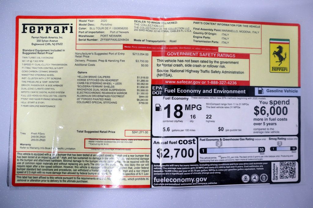 2020 Ferrari PORTOFINO TOUR de FRANCE BLU...4,972 Miles...Exceptional - 22774855 - 16