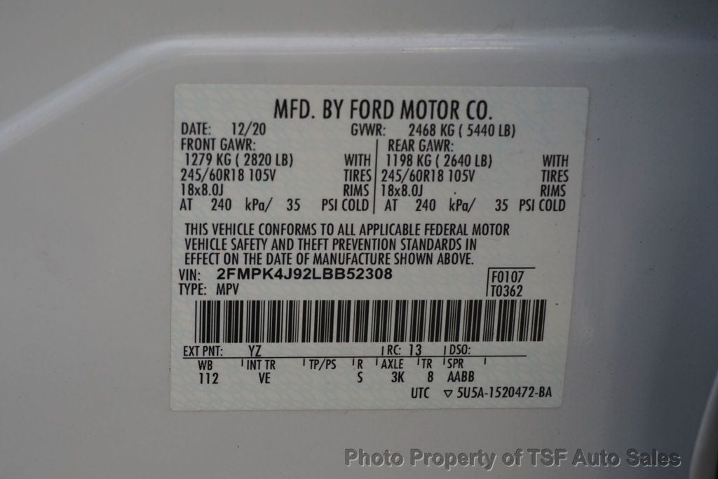 2020 Ford Edge SEL AWD - 22935861 - 31