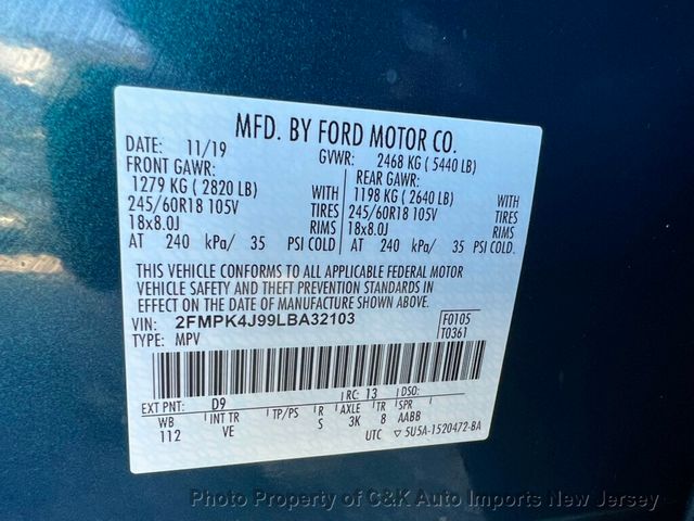 2020 Ford Edge SEL AWD,COLD WEATHER PACKAGE,LANE KEEPING, - 22926477 - 48