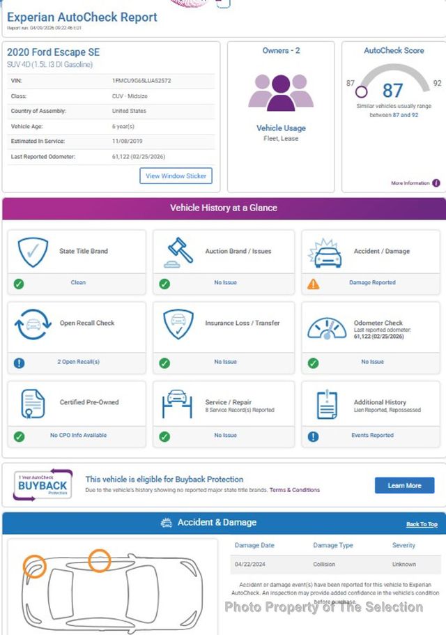 2020 Ford Escape SE AWD w/FORD CO-PILOT, APPLE CARPLAY/ANDROID AUDIO - 23009735 - 12