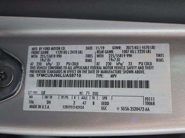 2020 Ford Escape Titanium AWD - 22941615 - 54