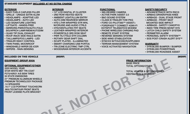 2020 Ford Explorer 2020 Ford Explorer- Platinum - Low Mileage  - 22887206 - 53