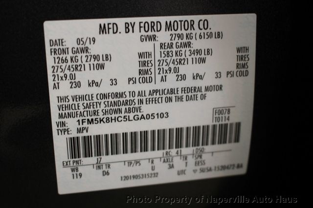 2020 Ford Explorer Platinum 4WD - 23024477 - 52