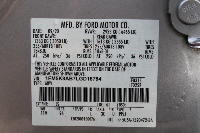 2020 Ford Explorer Police Interceptor Utility AWD 4dr SUV - 22921274 - 26