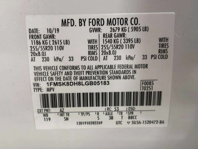 2020 Ford Explorer XLT 4WD - 23049468 - 37
