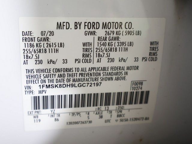2020 Ford Explorer XLT 4WD - 23011640 - 58