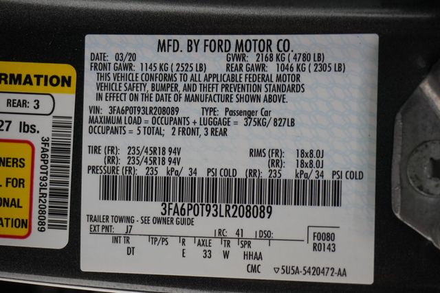 2020 Ford Fusion SE AWD - 22939499 - 25