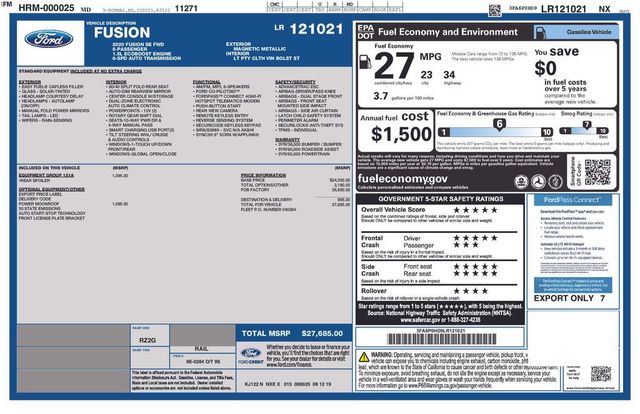 2020 Ford Fusion SE FWD - 22970144 - 5