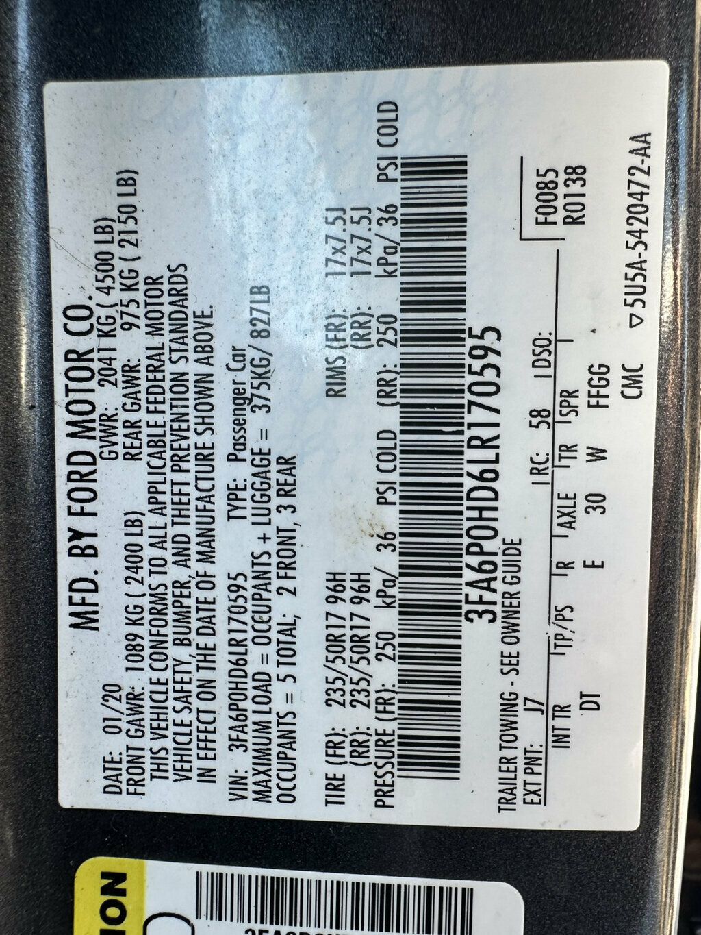 2020 Ford Fusion SE FWD - 23067561 - 35