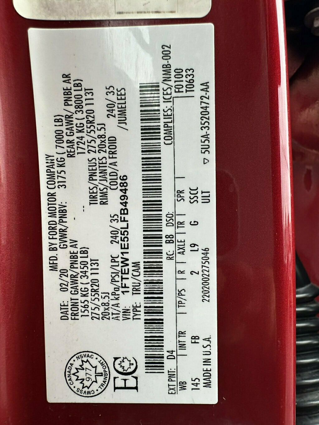 2020 Ford F-150 XLT 4WD SuperCrew 5.5' Box - 23070000 - 39