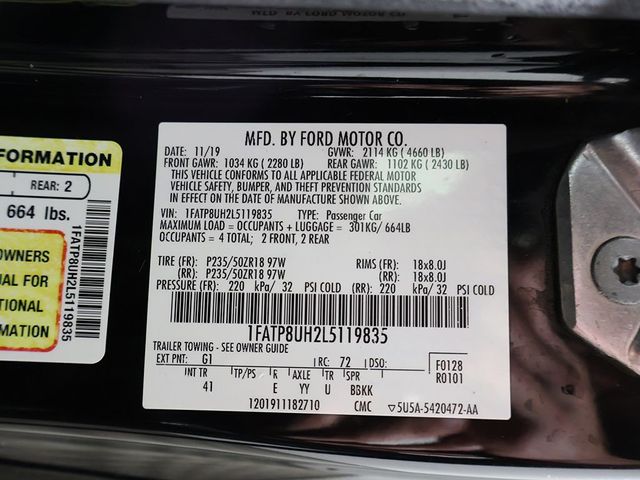 2020 Ford Mustang EcoBoost Premium Convertible - 23024857 - 43