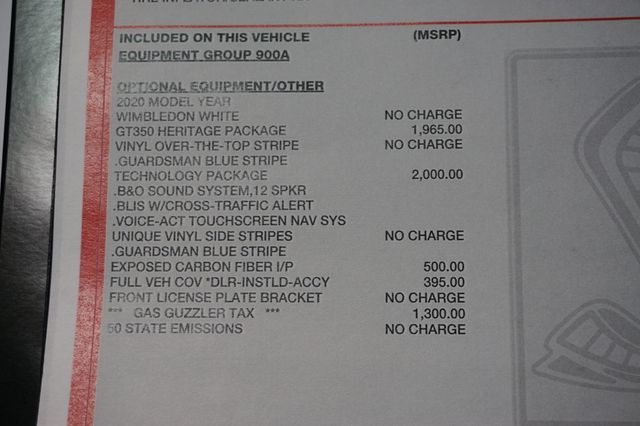 2020 Ford Mustang *Shelby GT350* *Heritage Package* *6spd Manual* *Only 49 Miles*  - 22948845 - 75
