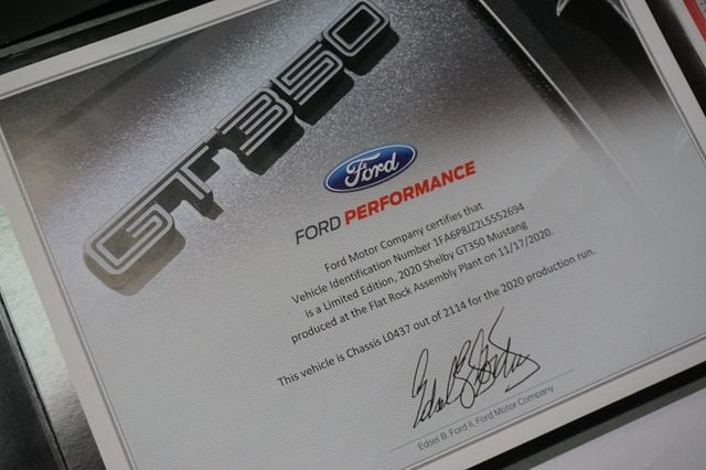 2020 Ford Mustang *Shelby GT350* *Heritage Package* *6spd Manual* *Only 49 Miles*  - 22948845 - 77