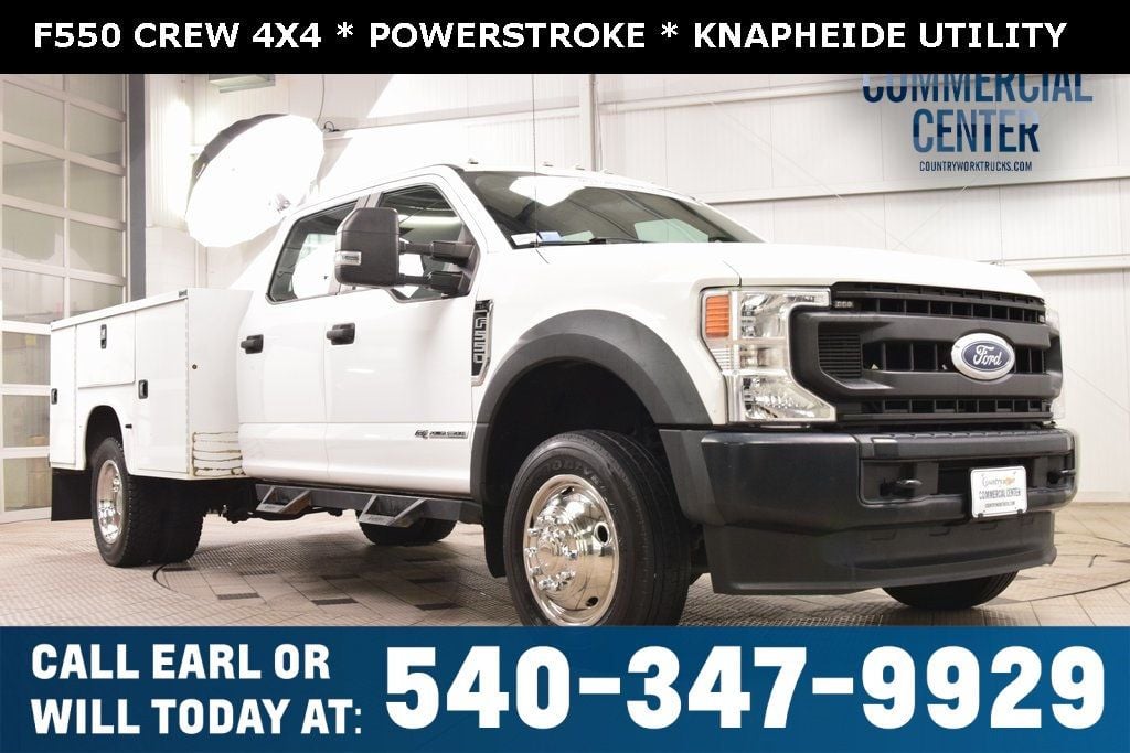 2020 Ford Super Duty F-550 DRW F550 CREW 4X4 * POWERSTROKE * 9' KNAPHEIDE UTILITY - 22956247 | Video 1