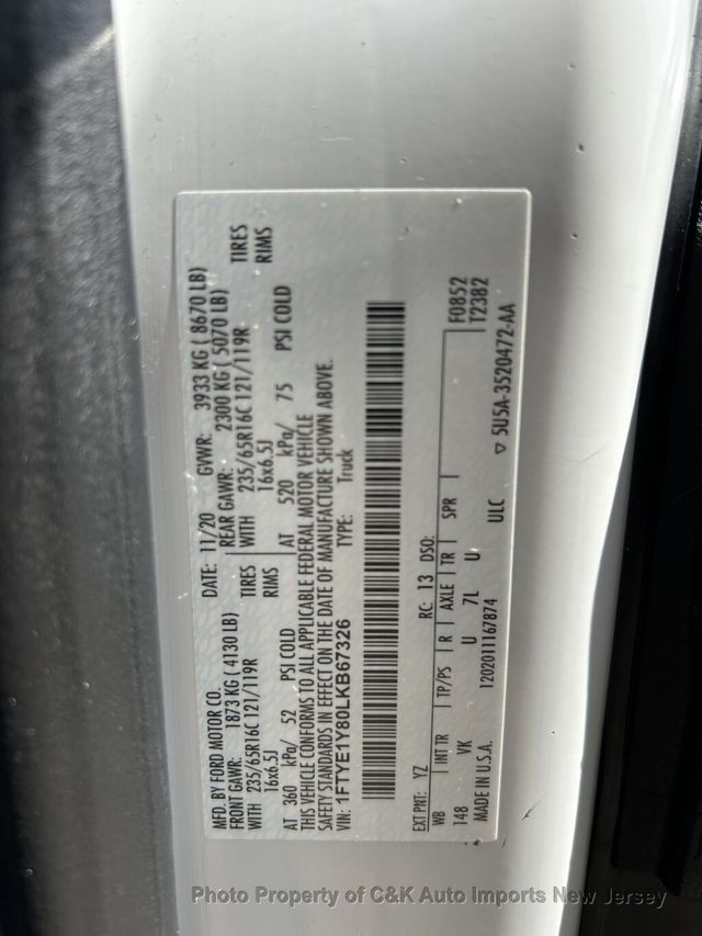 2020 Ford Transit Cargo Van T-150 148 LONG,LOAD AREA PROTECTION PACKAGE - 23060220 - 49