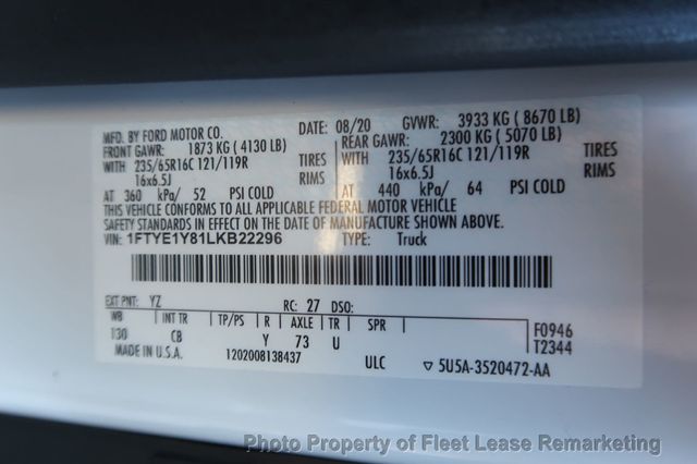 2020 Ford Transit Cargo Van T150 Cargo Van 130" Low Roof - 22960709 - 13