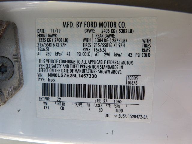 2020 Ford Transit Connect Van 2.0L 4CYL GAS*XL*LWB*BULKHEAD/SHELVES/LADDER RACK PACKAGE! - 23023677 - 37