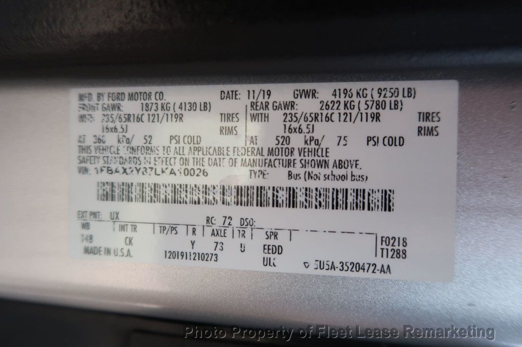 2020 Ford Transit Passenger Wagon Transit 350 Passnger Van LR 148 - 23059311 - 13