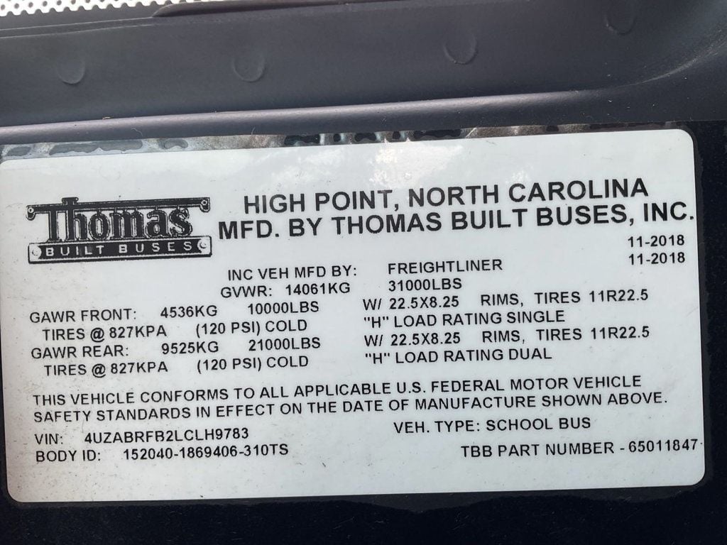 2020 FREIGHTLINER THOMAS C2 - 22548476 - 9