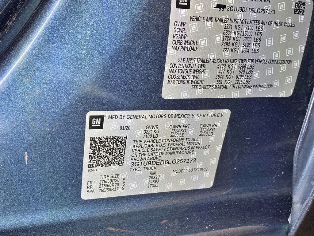 2020 GMC Sierra 1500 4WD Crew Cab 147" SLT - 23009724 - 67