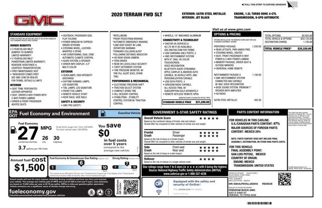 2020 GMC Terrain FWD 4dr SLT - 22894577 - 30