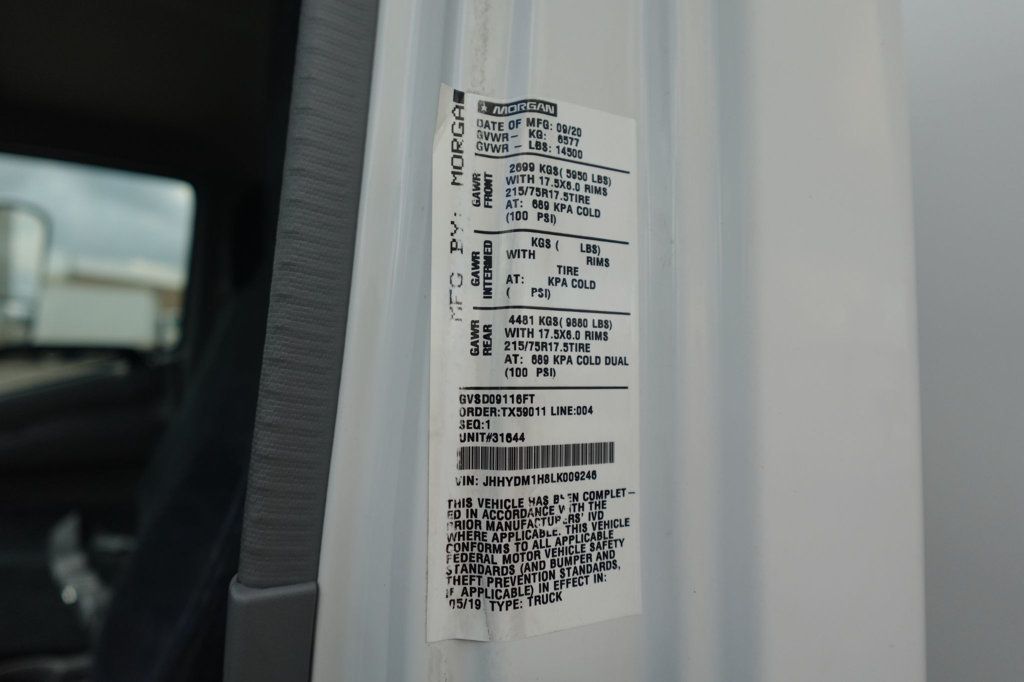 2020 HINO 155 (16ft Box w/ Lift Gate) - 22938525 - 61