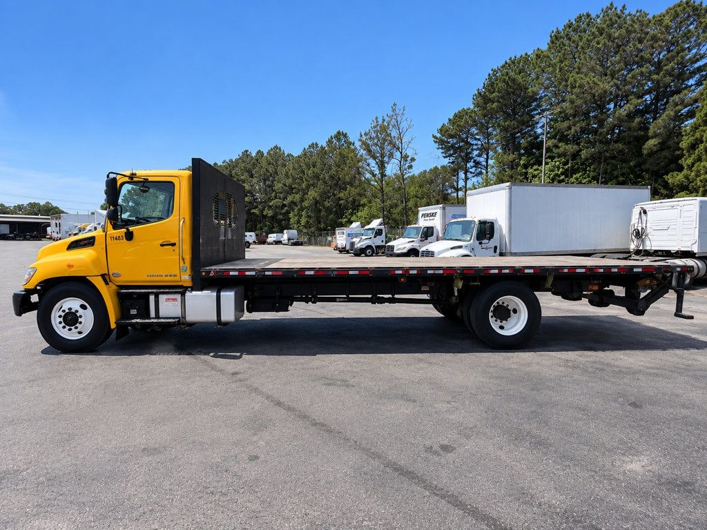 2020 HINO 338 w/ 26ft Flatbed Wood Deck w/ Liftgate - 23082291 - 2