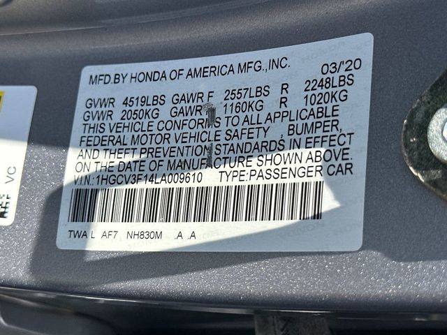 2020 Honda Accord Hybrid Sedan - 23047162 - 20